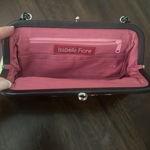 Vintage Isabella Fiore Floral Print Beaded Clutch. - Picture 5 of 14